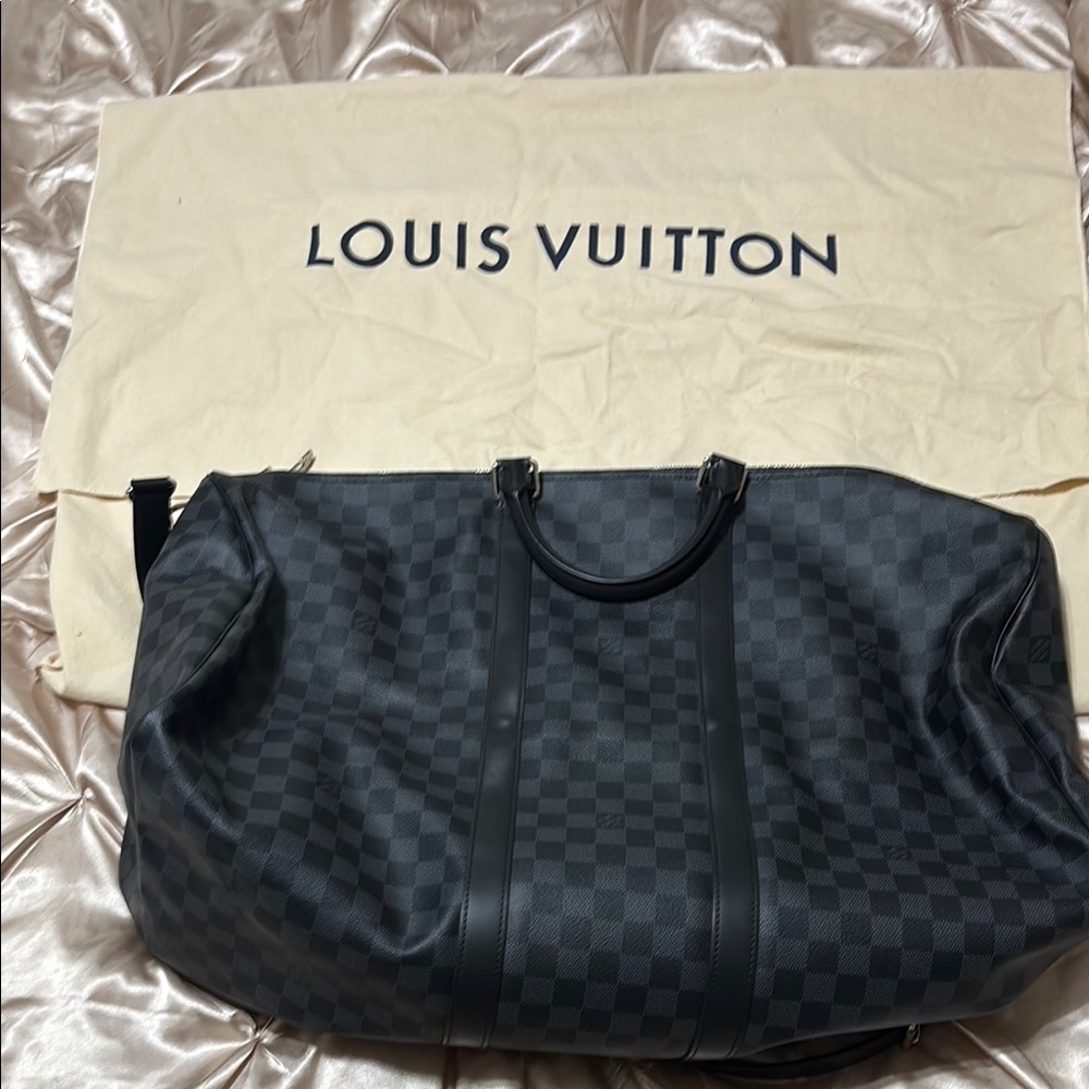 Louis Vuitton Graphite Checkered Travel Bag